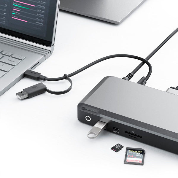 ALOGIC DX3 Ledningsført USB 3.2 Gen 1 (3.1 Gen 1) Type-C Sort, Grå