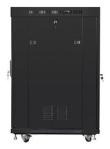 Lanberg FF01-8822-23BL stativ 22U Fritstående reol Sort