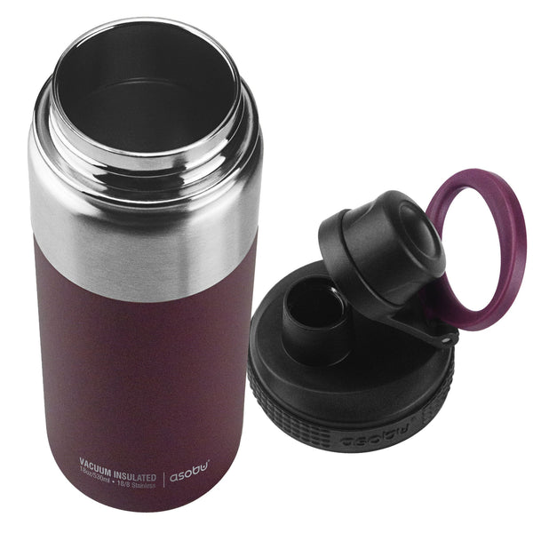 Asobu Alpine Flask Vandring 530 ml Rustfrit stål Bourgogne