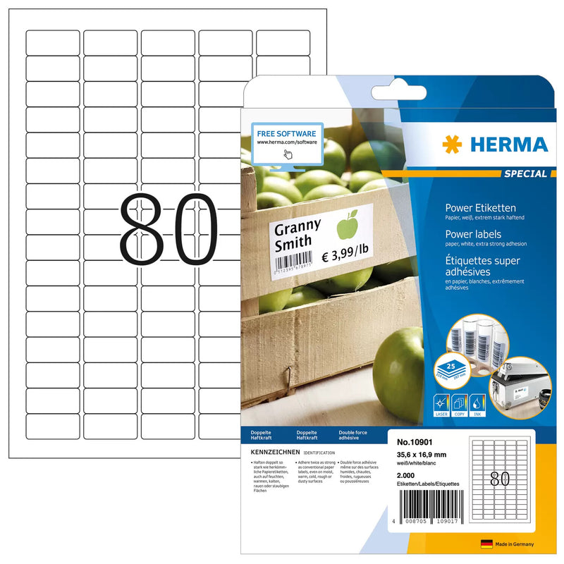 HERMA 10901 print etiket Hvid Selvklæbende printeretiket