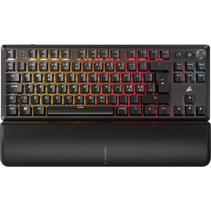 Corsair K70 CORE TKL WIRELESS tastatur Spil USB + RF Wireless + Bluetooth QWERTY Nordisk Sort