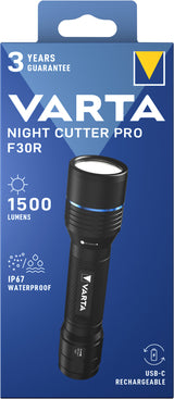 Varta Night Cutter Pro F30R Sort Hånd lommelygte LED