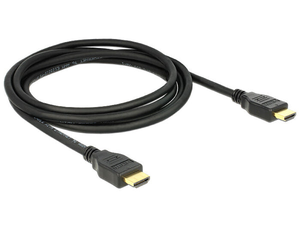 DeLOCK 84714 HDMI-kabel 2 m HDMI Type A (Standard) Sort