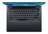 Acer TravelMate TMP414RN-54-TCO-74CP Intel Core Ultra 7 155U Hybrid (2-i-1) 35,6 cm (14") Berøringsskærm WUXGA 16 GB DDR5-SDRAM 512 GB SSD Wi-Fi 6E (802.11ax) Windows 11 Pro Blå