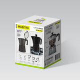 Maestro MR-1666-3-BLACK manuel kaffemaskine Espressomaskinesæt Sort