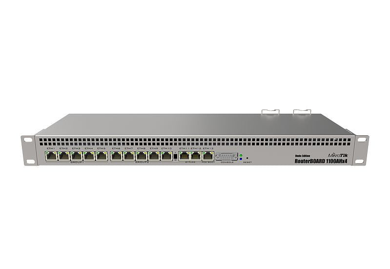 Mikrotik RB1100AHx4 Dude Edition kabelforbundet router Sølv