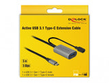 DeLOCK 85391 USB-kabel USB 3.2 Gen 1 (3.1 Gen 1) 5 m USB A USB C Sort, Grå