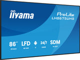 iiyama LH8675UHS-B2AG skilte display Digital fladpaneldisplay 2,17 m (85.6") LCD Wi-Fi 500 cd/m² 4K Ultra HD Sort Indbygget processer Android 11 24/7