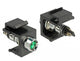 DeLOCK 86456 kabelsamler Keystone LED Sort, Grøn, Rustfrit stål