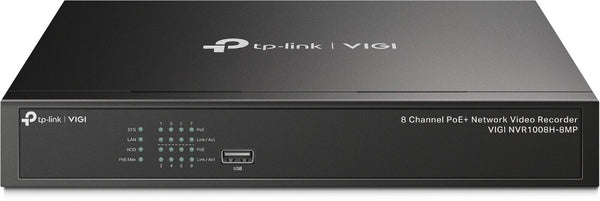 TP-Link VIGI NVR1008H-8MP Netværk videooptager (NVR) Sort