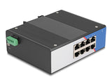 DeLOCK 80163 netværksswitch Gigabit Ethernet (10/100/1000) DIN rail Sort