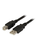 EFB Elektronik USB 2.0 A / B 3.0m USB-kabel 3 m USB A USB B 0,48 Gbit/sek. Sort