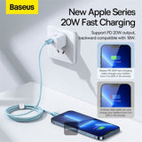 Baseus Crystal Shine kabel til mobiltelefon Lilla 1,2 m USB C Lightning