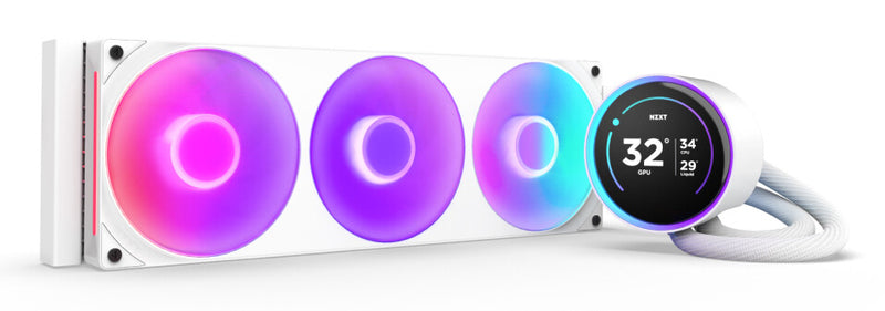 NZXT Kraken Elite 360 RGB Processor Alt-i-en væskekøler 12 cm Hvid 1 stk