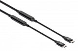 Manhattan 355971 USB-kabel USB 3.2 Gen 2 (3.1 Gen 2) 5 m USB C Sort