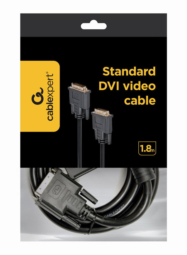 Gembird DVI-D/DVI-D 1.8m DVI kabel 1,8 m Sort