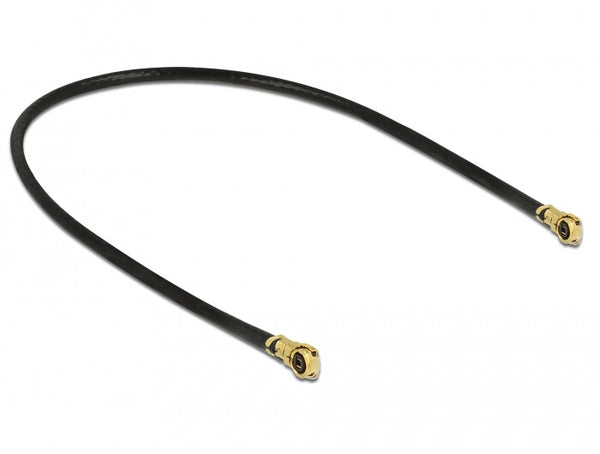 DeLOCK 89642 koaxial kabel 1.13 0,1 m MHF IV/ HSC MXHP32 Sort, Guld