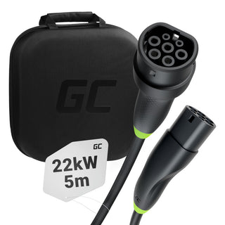 Green Cell EVKABGC01 opladningskabel til elbil Sort Type 2 3 5 m