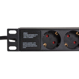 2Direct PDU9C03 strømforsyningsenhed (PDU) 9 AC stikkontakt(er) 1U Sort