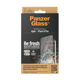 PanzerGlass ® Re:fresh Skærmbeskyttelse iPhone 15 Plus | Ultra-Wide Fit m. EasyAligner