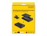 DeLOCK 42020 drevkabinet HDD/SSD kabinet Sort 2.5"