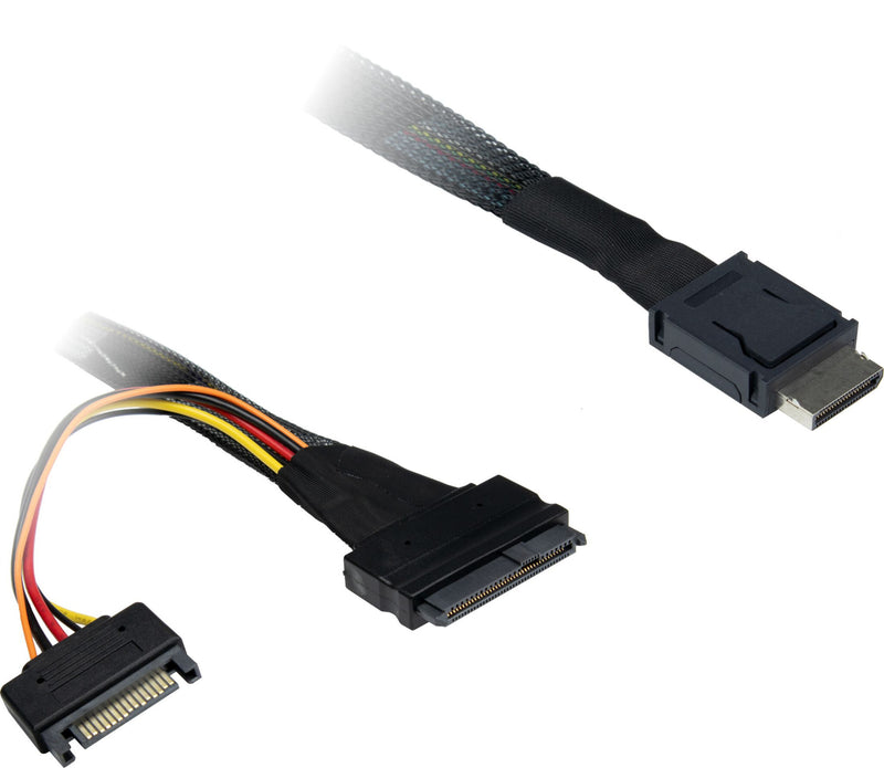 Inter-Tech 88885642 Serial Attached SCSI (SAS)-kabel 0,75 m 32 Gbit/sek. Sort