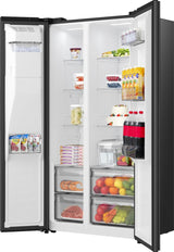 Hisense RS5P528STFE side-by-side køle-fryseskab Fritstående 528 L Sort