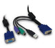 Inter-Tech 88887250 KVM-kabel Sort, Blå 3 m