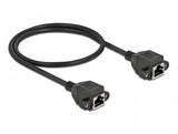 DeLOCK 87008 netværkskabel Sort 0,5 m Cat6a S/FTP (S-STP)