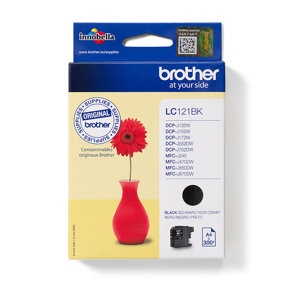 Brother LC121BK blækpatron 1 stk Original Sort