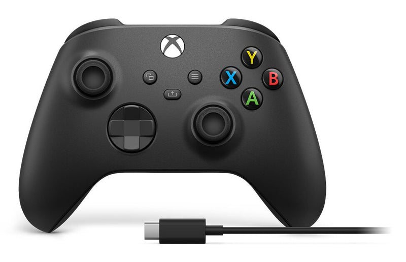 Microsoft Xbox Wireless Controller + USB-C Cable Sort Bluetooth/USB Gamepad Analog/digital PC, Xbox One, Xbox One S, Xbox One X, Xbox Series S, Xbox Series X