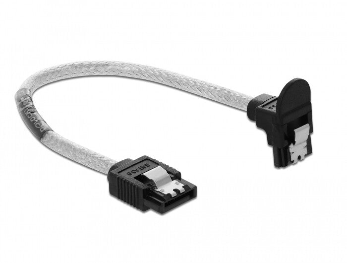 DeLOCK 85344 SATA-kabel 0,2 m SATA 7-pin Sort, Transparent