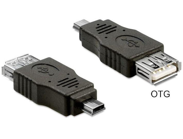 DeLOCK 65399 kabel kønsskifter mini USB A USB A Sort