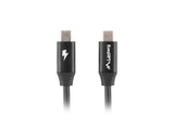 Lanberg CA-CMCM-40CU-0018-BK USB-kabel USB 2.0 1,8 m USB C 0,48 Gbit/sek. 60 W Sort
