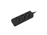 Lanberg PS0-03E-0300-BK stikdåse 3 m 3 AC stikkontakt(er) Indendørs Sort