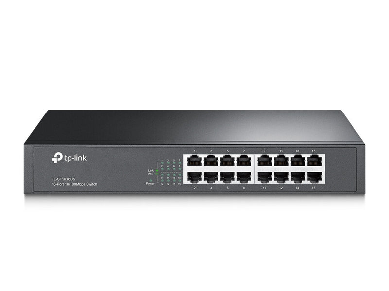 TP-Link TL-SF1016DS netværksswitch Ikke administreret Fast Ethernet (10/100) 1U Sort