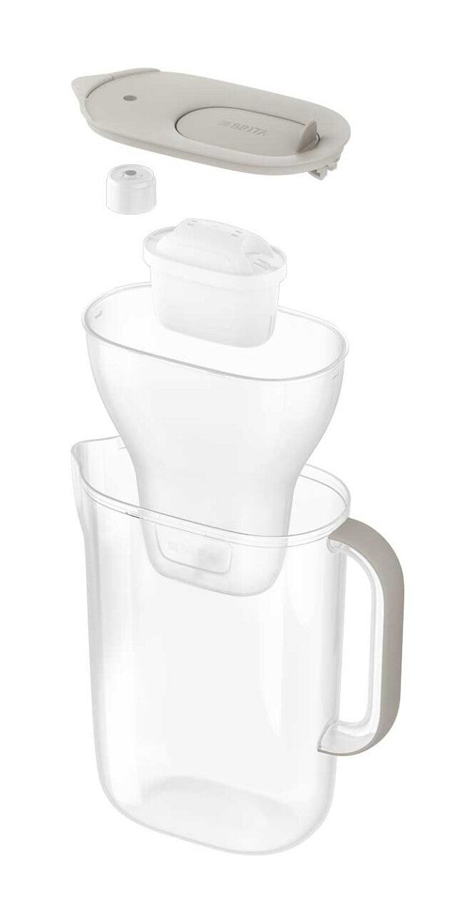 Brita Style Essential + 3 Maxtra Pro Pure Performance Kande vandfilter 2,4 L Transparent, Sand