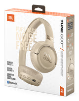 JBL Tune 680NC Headset Kabel & trådløs Opkald/musik USB Type-C Bluetooth Beige