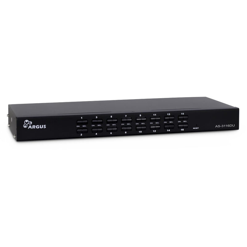 Inter-Tech KVM AS-3116DU VGA KVM Switch Stativ-montering Sort