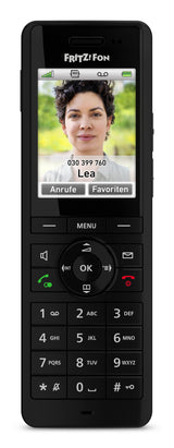 Fon FRITZ! X6 DECT telefon Nummervisning Sort