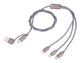 TROIKA CBL30/GY USB-kabel 1 m USB C USB C/Micro USB-A/Lightning Grå