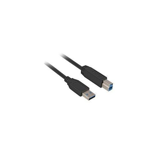 Sharkoon 1m, USB3.0-A/USB3.0-B USB-kabel USB 3.2 Gen 1 (3.1 Gen 1) USB A USB B 5 Gbit/sek. Sort