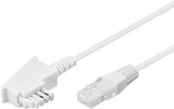 Goobay 60665 telefonkabel 1 m Hvid