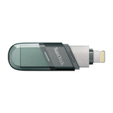 SanDisk iXpand Flash Drive Flip USB-nøgle 64 GB USB Type-A / Lightning 3.2 Gen 1 (3.1 Gen 1) Grå, Sølv, Transparent