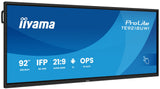 iiyama TE9218UWI-B1AG skilte display Kiosk design 2,32 m (91.5") LED Wi-Fi 500 cd/m² 5K Ultra HD Sort Berøringsskærm Indbygget processer Android 16/7