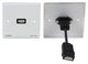 Kramer Electronics WP-H1M(WP-HDMI1M)/EU/GB(W) stikkontakt HDMI Hvid