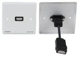 Kramer Electronics WP-H1M(WP-HDMI1M)/EU/GB(W) stikkontakt HDMI Hvid