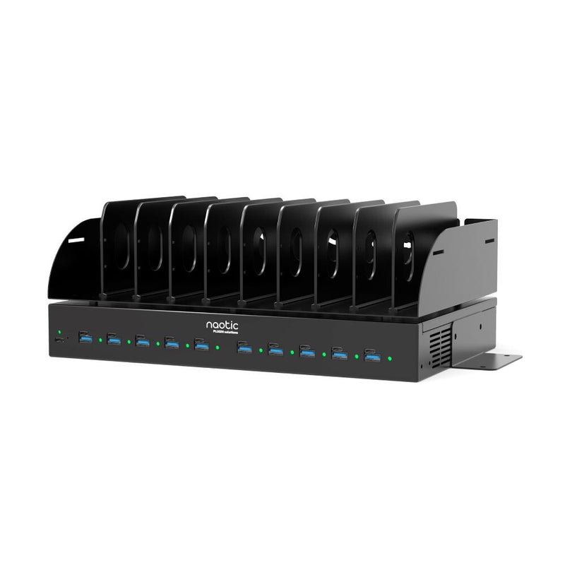 Naotic 903001 ladestation organisator Desktop monteret Metal Sort