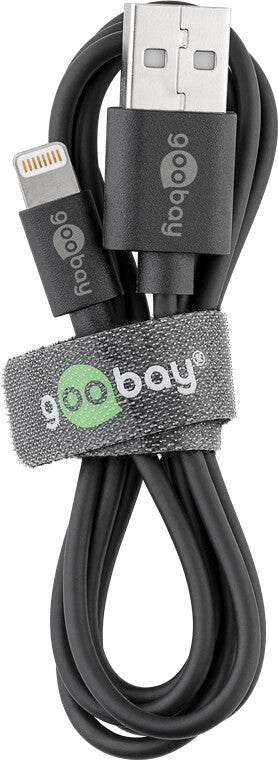 Goobay 63523 Lightning kabel 1 m Sort