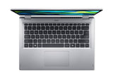 Acer Aspire Go Spin 14 AGSP14-31PT-325W Intel Core 3 N355 Hybrid (2-i-1) 35,6 cm (14") Berøringsskærm WUXGA 8 GB LPDDR5-SDRAM 512 GB SSD Wi-Fi 6 (802.11ax) Windows 11 Home Sølv
